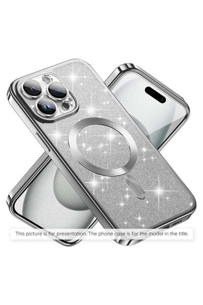 Techsuit Husă pentru iPhone 17 Pro, iPhone 18 Pro, cu sclipici de lux, MagSaf...