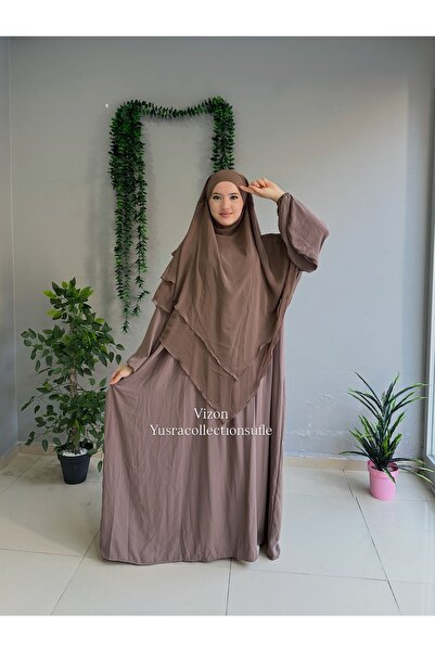 Yüsra Collection طقم مينيكزي إلبيفي ولونج سوفليه مكون من قطعتين