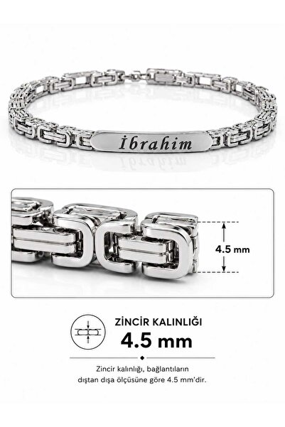 Steel Art Kuyumculuk Çelik İsimli Kral Bileklik Kral Zincirli İsimli Bileklik...