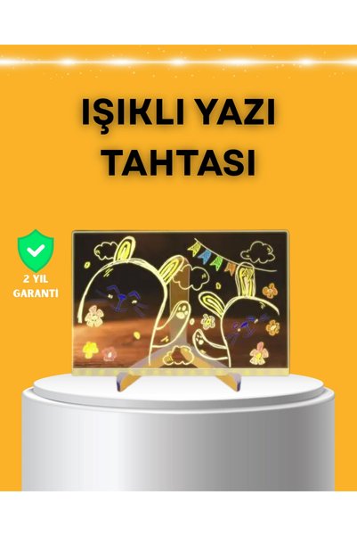 ARMÜZ Masaüstü ve Duvara Monte Edilebilir LED Işıklı Yazı Panosu