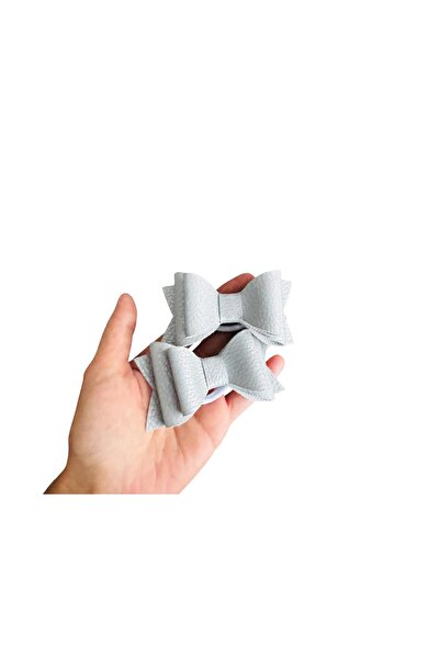 feltland Fundite pentru fetite din piele artificiala, set 2 buc, 8*4.5cm, arg...