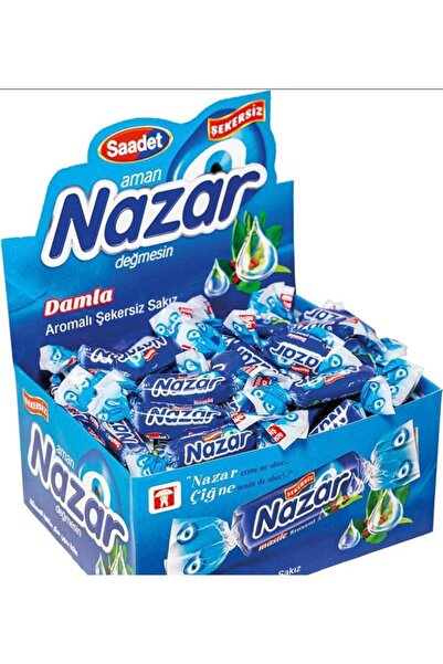 SAADET Damla Aromalı Sakız Şekersiz 100 Adet 150 ge Nostaljik Sakız