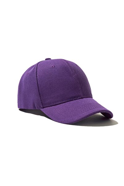 zadenza gold Unisex Adjustable Hat Solid Color Hat Basic Hat Cotton Purple Hat