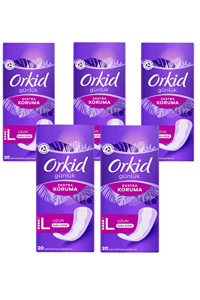 Orkid Günlük Ped Uzun Large Boy 20x5Adet (100'lü)