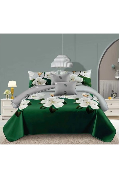 CHIRASO Set Lenjerie Pat CHIRASO, 4 Piese, Bumbac Satinat, Cearceaf clasic 22...