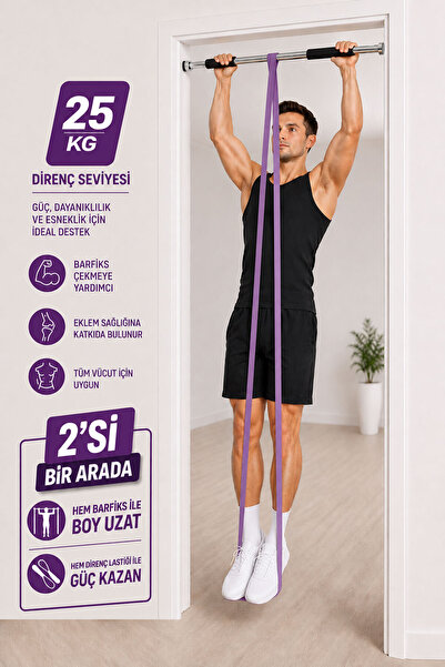 Spor Byfit Barfiks Demiri ve Barfiks Çekmeye Yardımcı Direnç Lastiği