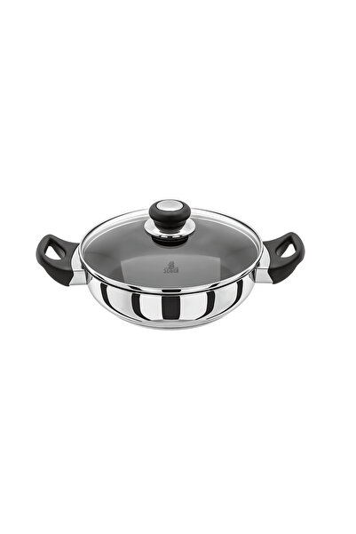 JUDGE Oală cu capac Vista, inox, 24 cm, 2.4 L, argintiu/negru