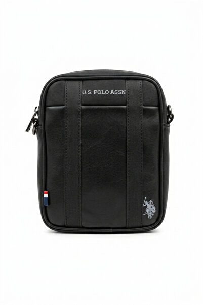 U.S. Polo Assn. حقيبة رجالية ذات مظهر جلدي وحزام متقاطع وحزام كتف صغير قابل ل...