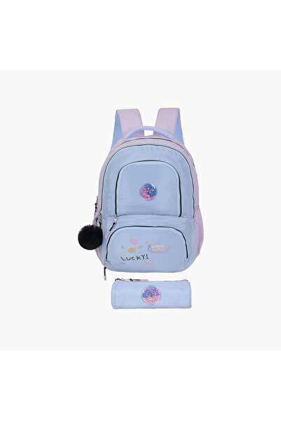 Pause 2-Piece School Backpack Set for Girls 13+ Years with Laptop Pocket & Pe...