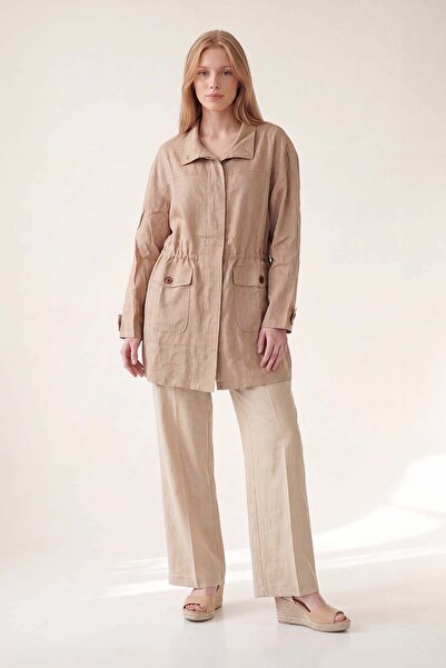 Levidor Khaki Drawstring Pocket Shirt