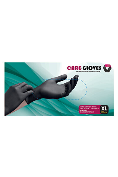 MEDI-WORLD CARE GLOVES ΓΑΝΤΙΑ ΝΙΤΡΙΛΙΟΥ ΜΑΥΡΑ 100τεμ. - (EXTRA LARGE)