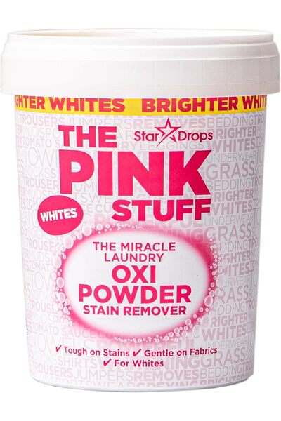THE PINK STUFF مسحوق ميراكل لوندري أوكسي لإزالة البقع، للملابس البيضاء، 1 كجم