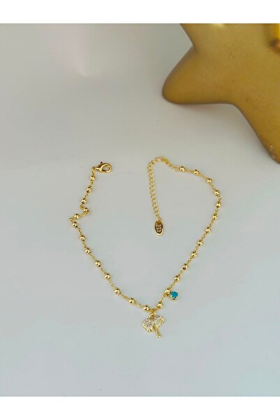 BYYEŞO Palmiye Detail Steel Anklet