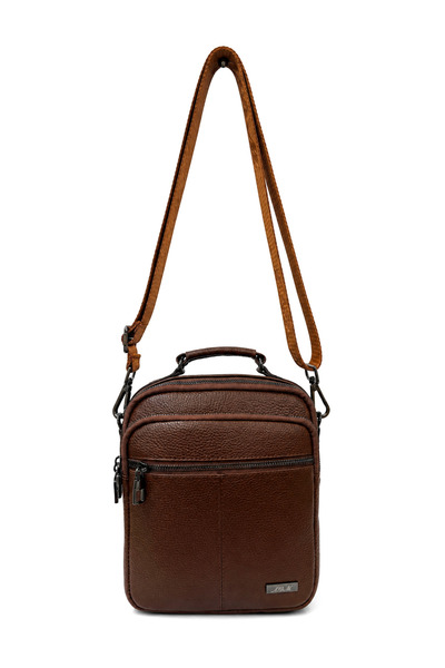 ADM Men's Genuine Leather Large Size Organizer Hand and Shoulder Bag