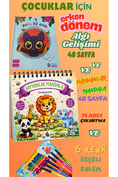 Üçgen Çocuk Anasınıfı Okul öncesi 1. 2 sınıf ALGI GELİŞİMİ-HAYVANLAR Mandala ...