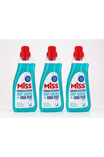 ByCengo Miss Çamaşır Arap Sabunu + Soda Plus 1500 ML - 3'lü Fırsat Paketi