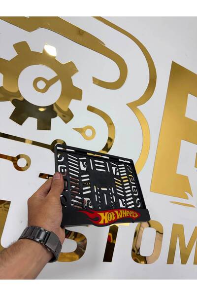 B&E Customs Lazer Hotwhells Figürlü Motorsiklet Plakalık