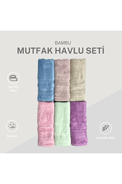 NAFİ HOME mutfak havlu seti 6’lı 30 x 50