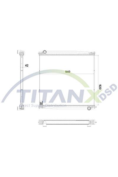 TitanX Radiator Racire Motor Man Lion´s Coach Lion´s Star Mercedes Touro (o 5...