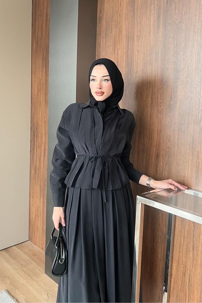 Rimel Moda Pilisole Takım Siyah