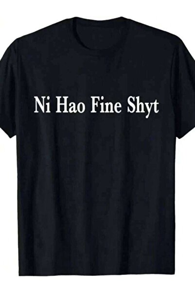 4CR تي شيرت نسائي بتصميم جرافيك من Ni Hao Fine Shyt Meme، قمصان نسائية مطبوعة...