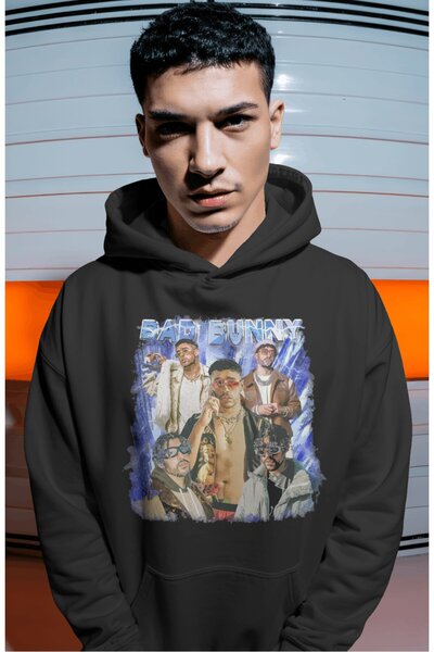 SEVBANO Bad Bunny Rapper Singer Back Printed Unisex Oversize Premium Hoodie