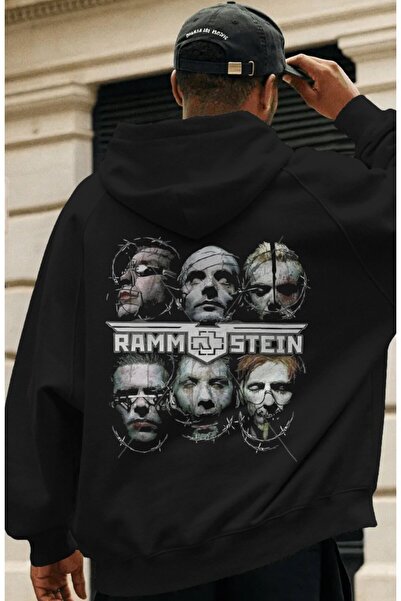 SEVBANO Rammstein rok metal muzički bend, unisex oversize premium hoodie sa z...