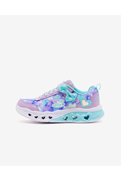 SKECHERS FLUTTER HEART LIGHTS - BLURRED LOVE Büyük Kız Çocuk Mor Işıklı Spor ...
