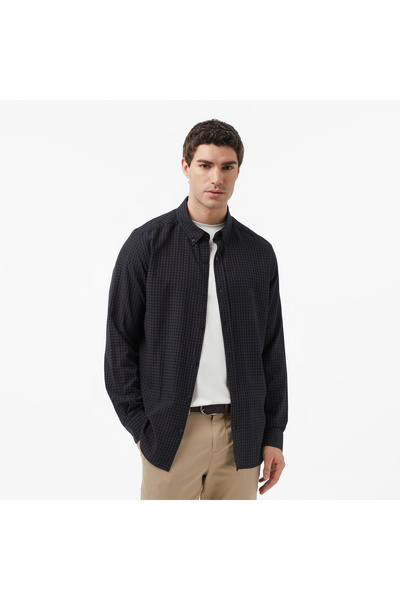 Nautica Erkek Siyah Regular Fit Kareli Gömlek