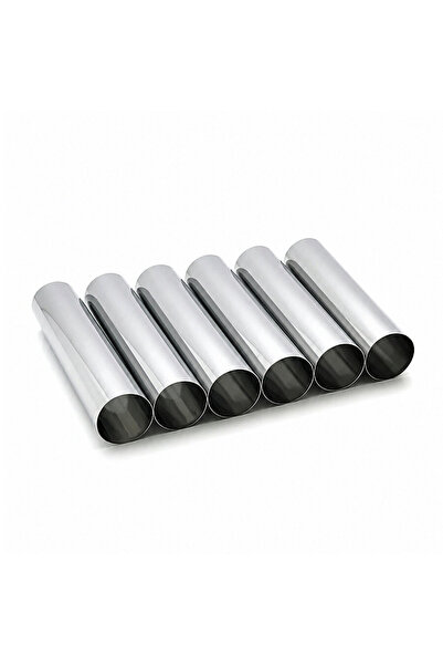dinckitchen Paslanmaz Çelik Cannoli Pişirme Kalıbı 12×2 cm 6’lı Set