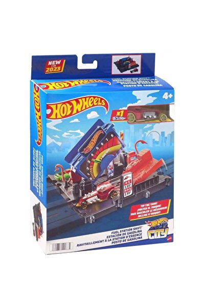 HOT WHEELS Set de joaca cu masinuta, Hot Wheels, Fuel Station Shift, HKX45