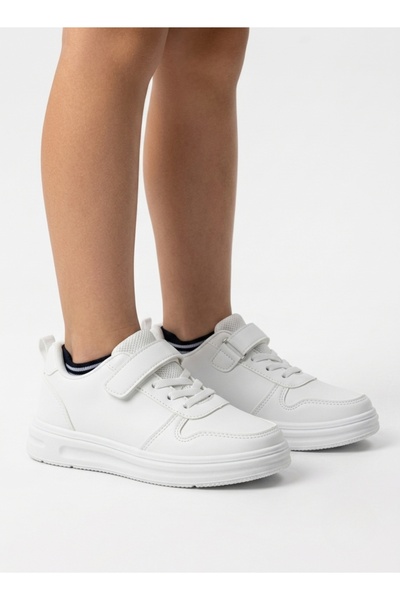 Babyqlo Comfortable White School Shoes for Kids