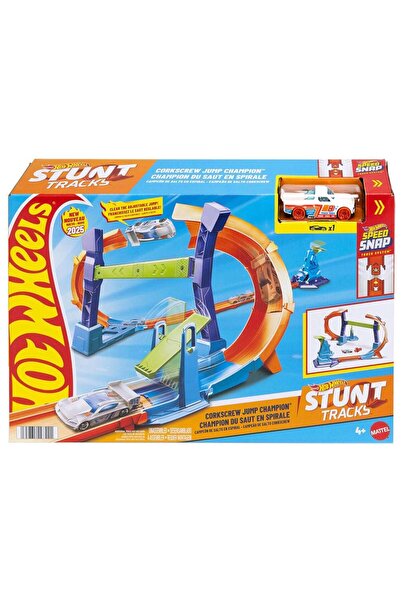 HOT WHEELS Set de joaca circuit cu masina, Hot Wheels, Stunt Tracks, Corkscre...