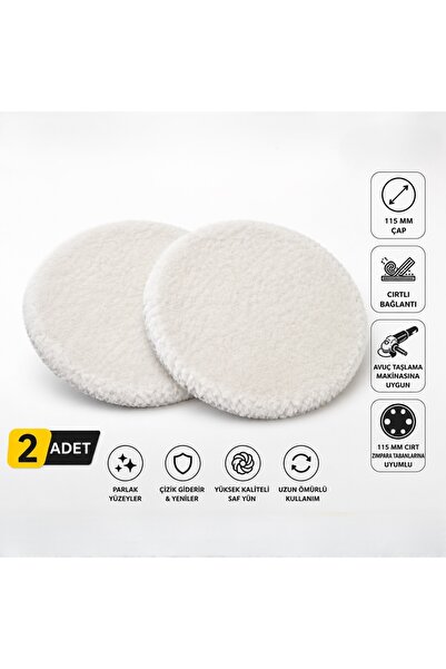 Kaya Kayamax KY1152 Pasta Cila Polisaj Cırtlı Kuzu Postu Yünü Pedi 115 mm Pol...
