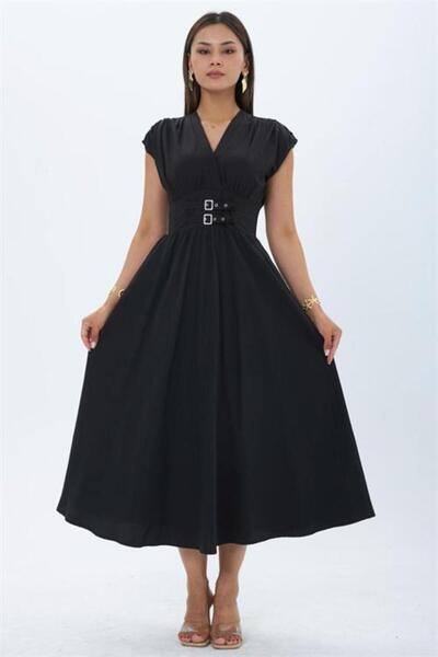 Neşeli Butik Φόρεμα - Μαύρο - Διπλόμπρατσο