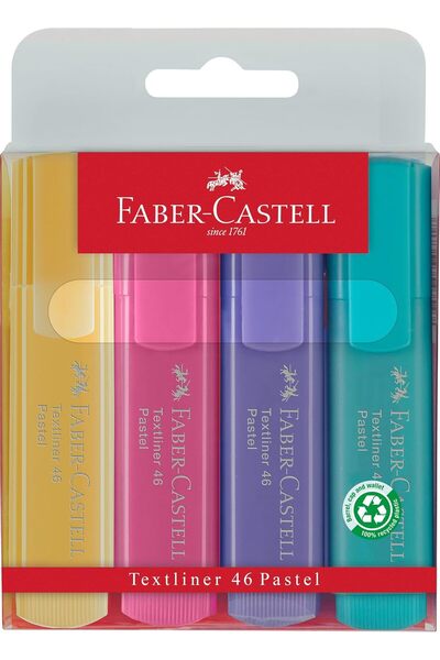 Faber Castel أقلام تظليل فائقة الإشراق من فابر كاستل تكستلاينر باستيل 46، مجم...