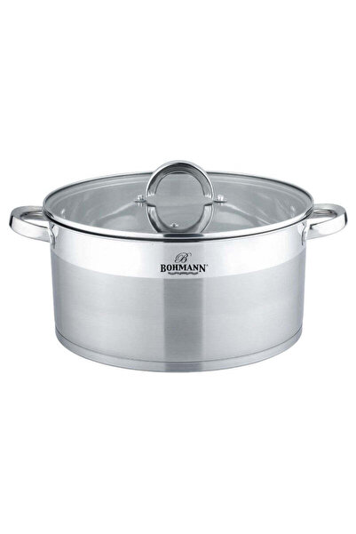 Bohmann Cratita din inox , 6.1 litri, 24x14cm, capac sticla termorezistent, c...