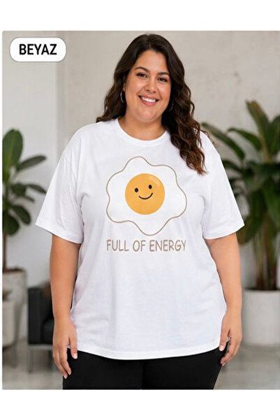 3S MODA Women's Plus Size Basic Energy Digital Printed T-Shirt