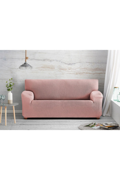 McDecor Ελαστικό Κάλυμμα Τριθέσιου Καναπέ Τουνέζ Ροζ