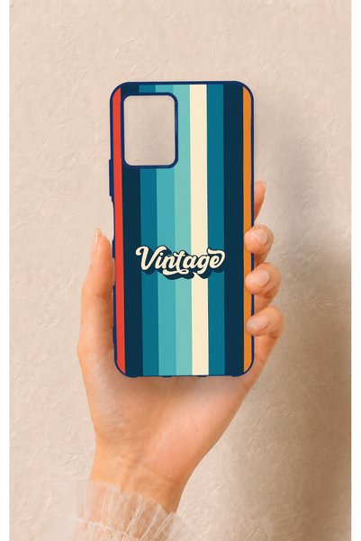 Vip Case Vivo Y21 Compatible Vintage Patterned Silicone Case