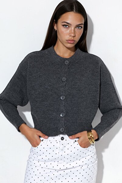 Hiccup VIORNA Cardigan Scurt Tricotat, Cu Nasturi