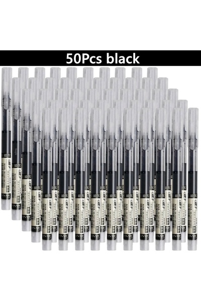 Choice34 50pcs black 3/10/50/100PCS Color Gel Pens set,0.5mm Fine Tip Ballpoi...