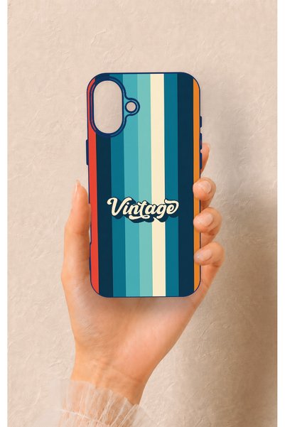 Vip Case iPhone 16 Plus Compatible Vintage Patterned Silicone Case