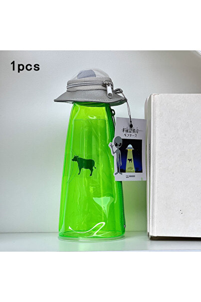 Choice Green 1pcs 1 PCS Cartoon Alien UFO Spaceship Pencil Case Student Stati...