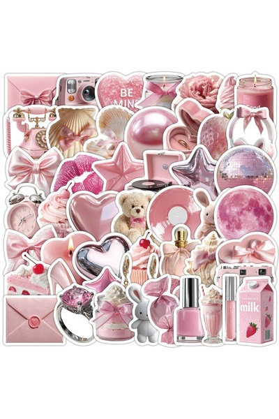 Choice 50PCSX2 50-100PCS Pink Girl Aesthetic Graffiti Stickers Waterproof Cut...