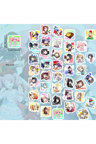 Choice 827X-BanG Dream 40pcs BanG Dream sticker anime game cartoon character ...