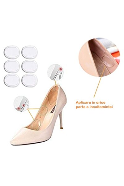 SyaMAG Set de 6 mini pernuțe pentru călcâi, din silicon, tip pernă, 2 cm