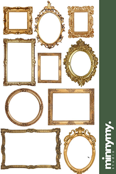 Minnymy Vintage Frame Collection Sticker, Çıkartma, Ajanda, Günlük, Planlayıc...