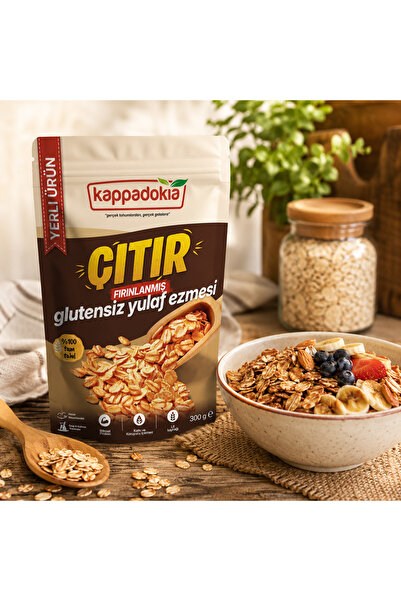 KAPPADOKİA Çıtır - Fırınlanmış GLUTENSİZ Yulaf Ezmesi 300 g