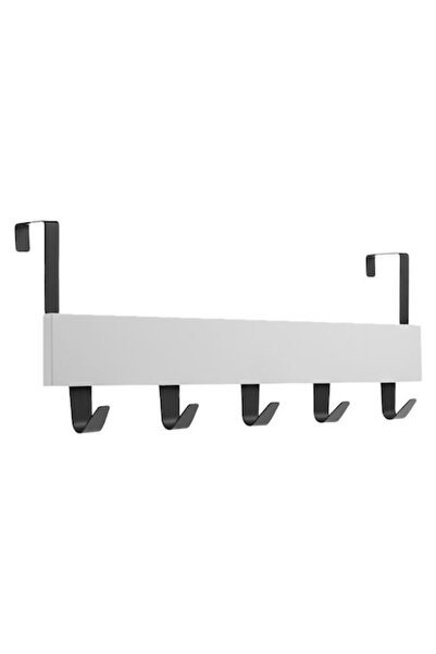SyaMAG Cuier cu 5 cârlige, lemn/metal, alb, Syamag, 38x7x16cm